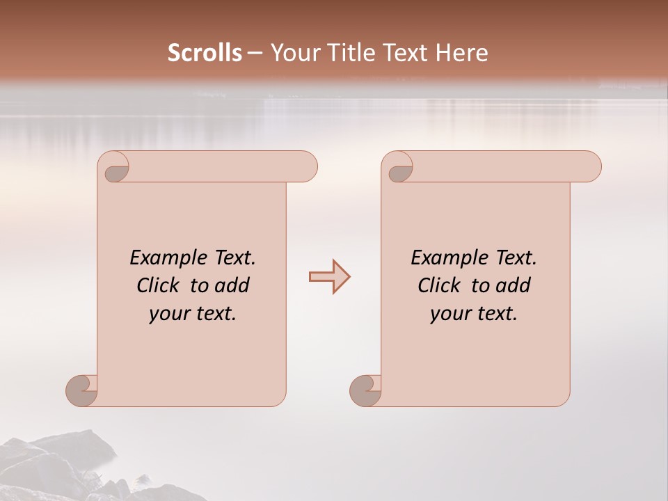 A Large Body Of Water Surrounded By Rocks PowerPoint Template