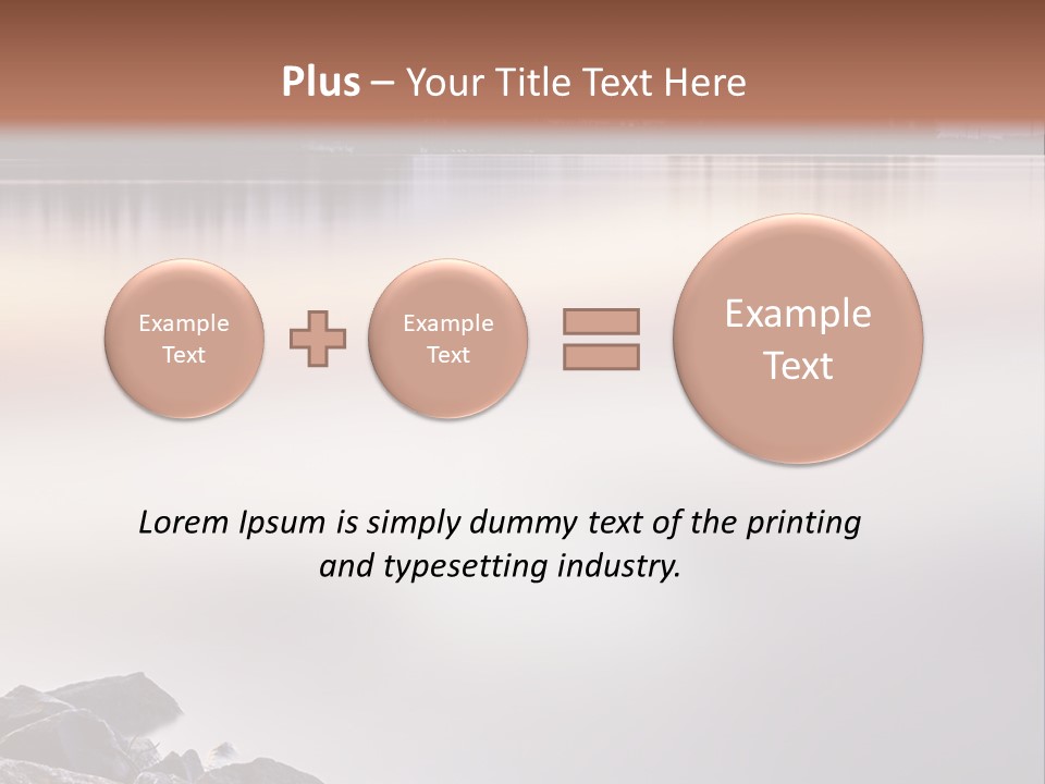 A Large Body Of Water Surrounded By Rocks PowerPoint Template