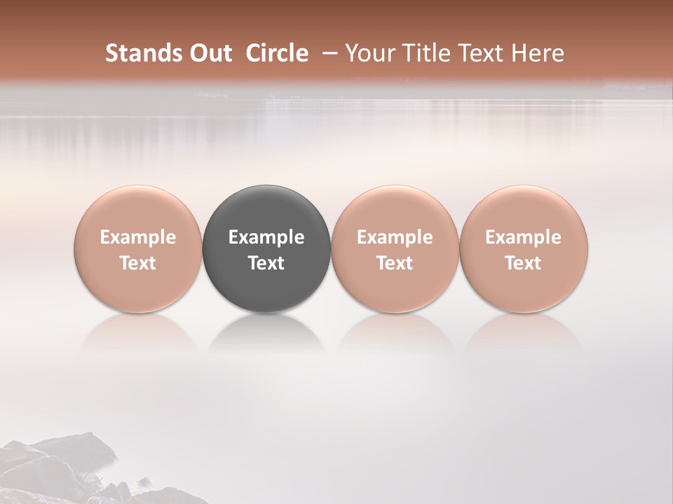 A Large Body Of Water Surrounded By Rocks PowerPoint Template