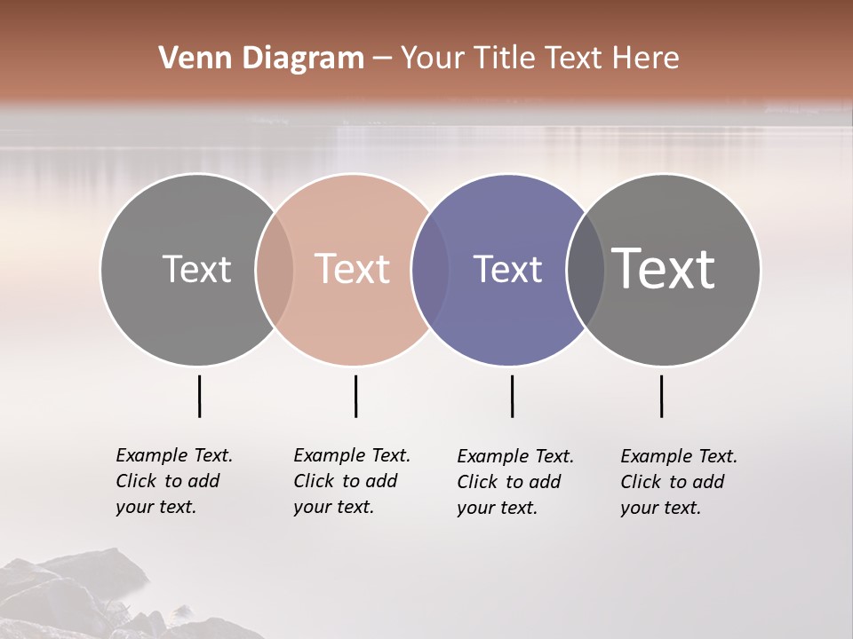 A Large Body Of Water Surrounded By Rocks PowerPoint Template