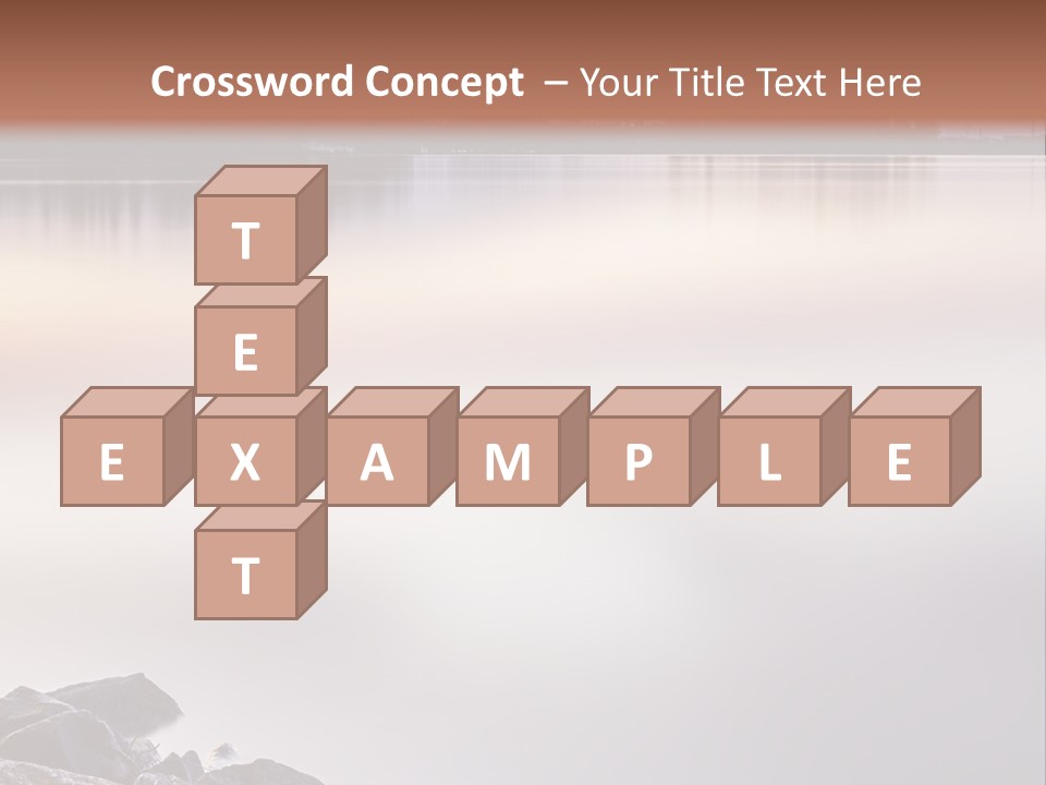 A Large Body Of Water Surrounded By Rocks PowerPoint Template