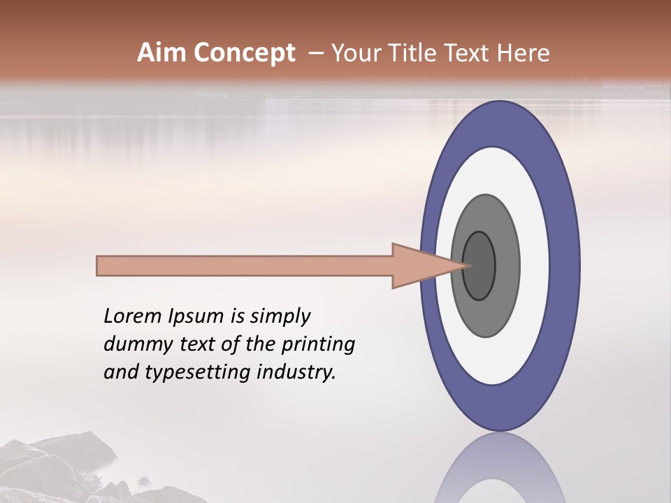 A Large Body Of Water Surrounded By Rocks PowerPoint Template