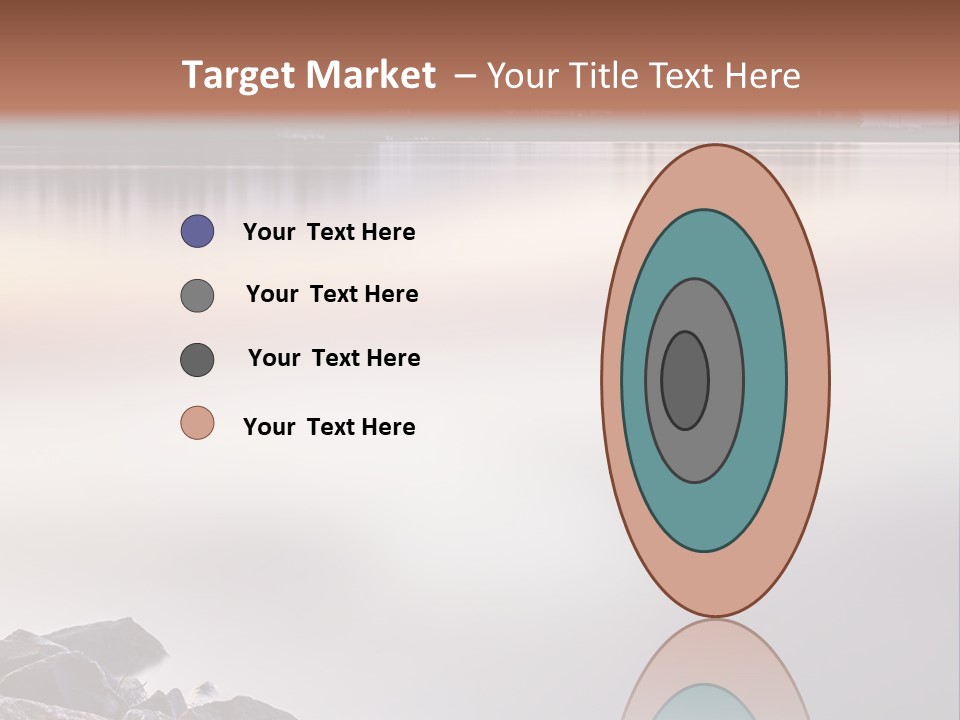 A Large Body Of Water Surrounded By Rocks PowerPoint Template