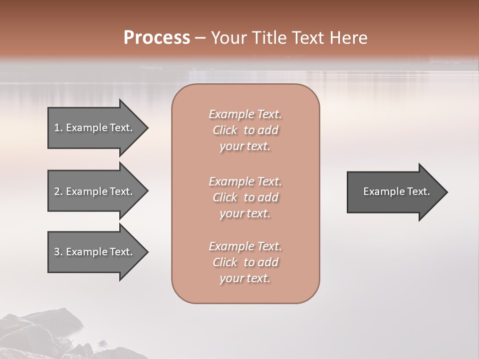 A Large Body Of Water Surrounded By Rocks PowerPoint Template
