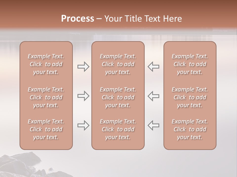 A Large Body Of Water Surrounded By Rocks PowerPoint Template