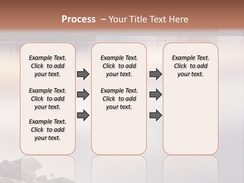 A Large Body Of Water Surrounded By Rocks PowerPoint Template