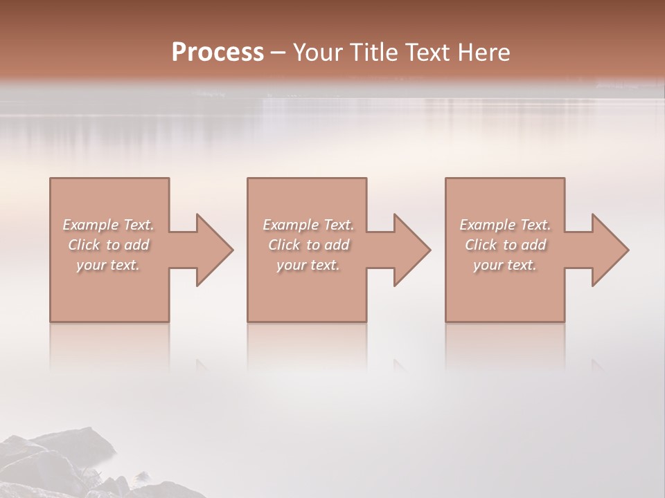 A Large Body Of Water Surrounded By Rocks PowerPoint Template