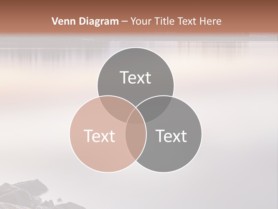 A Large Body Of Water Surrounded By Rocks PowerPoint Template