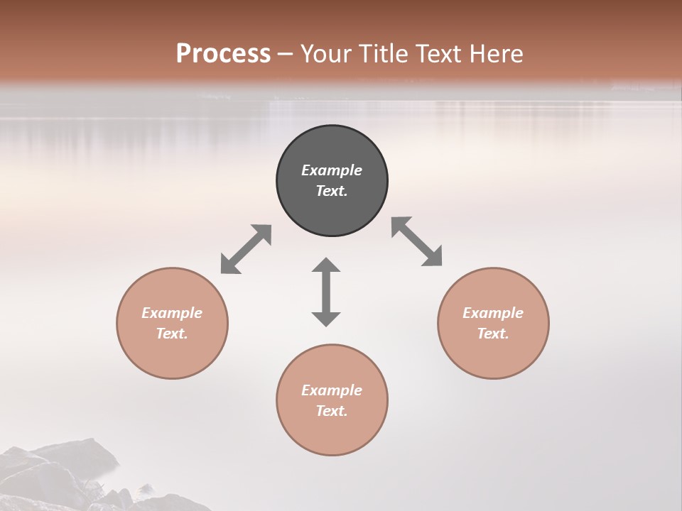 A Large Body Of Water Surrounded By Rocks PowerPoint Template