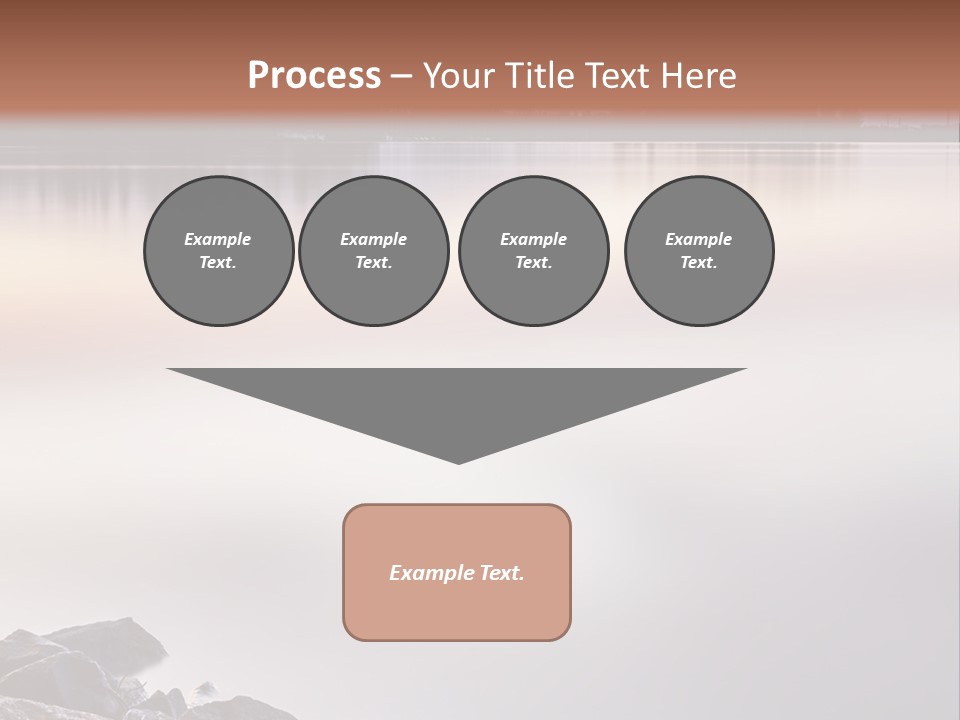 A Large Body Of Water Surrounded By Rocks PowerPoint Template