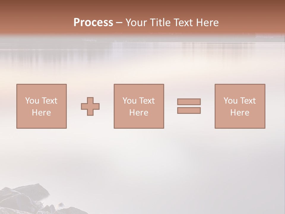 A Large Body Of Water Surrounded By Rocks PowerPoint Template