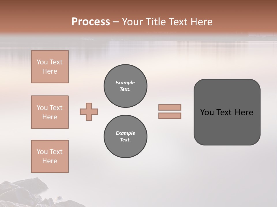 A Large Body Of Water Surrounded By Rocks PowerPoint Template