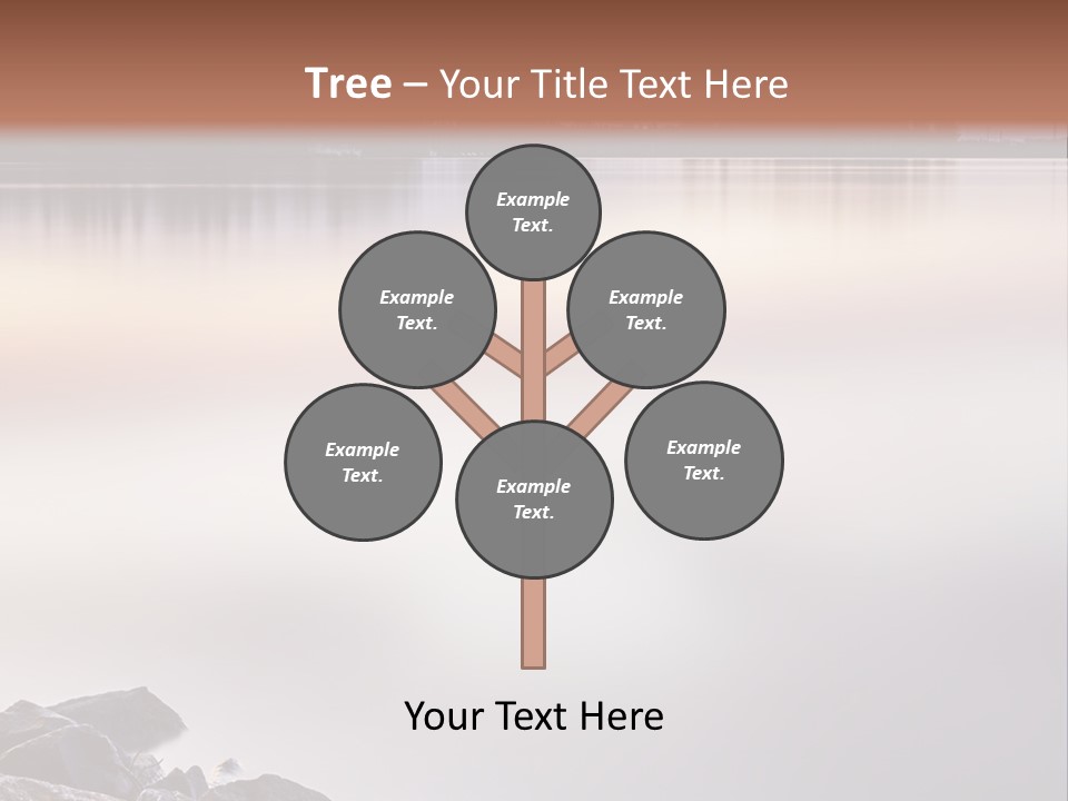 A Large Body Of Water Surrounded By Rocks PowerPoint Template