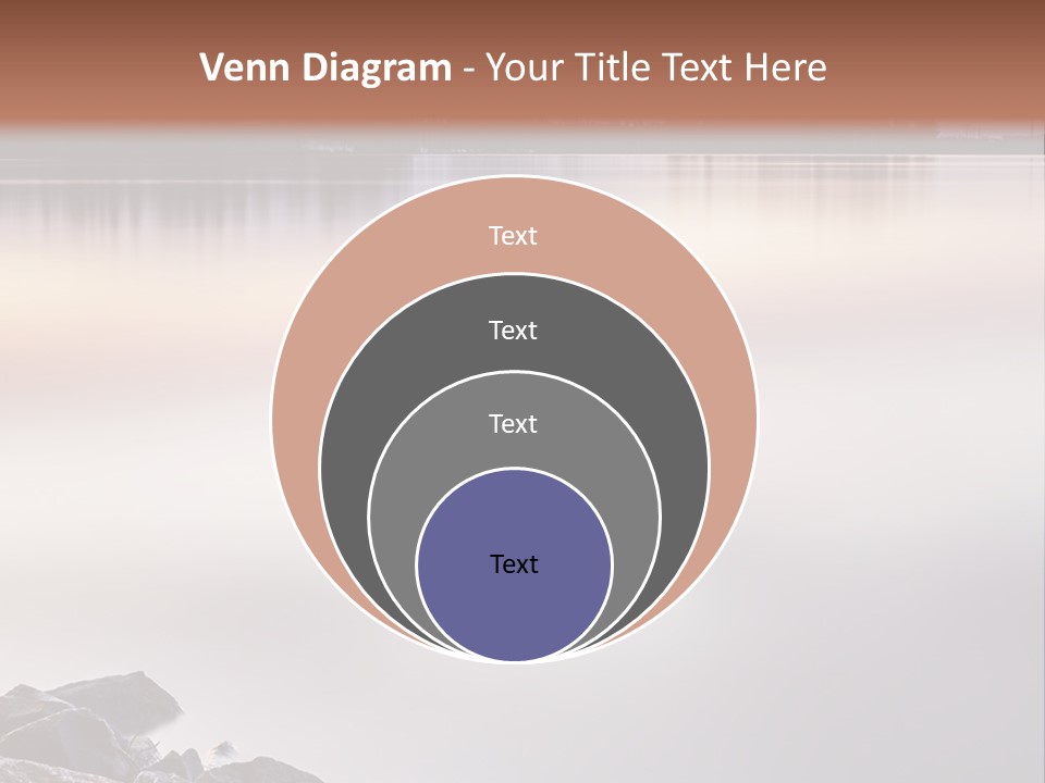 A Large Body Of Water Surrounded By Rocks PowerPoint Template