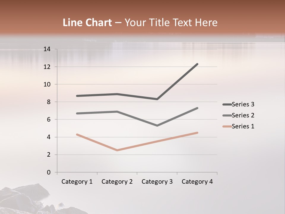 A Large Body Of Water Surrounded By Rocks PowerPoint Template