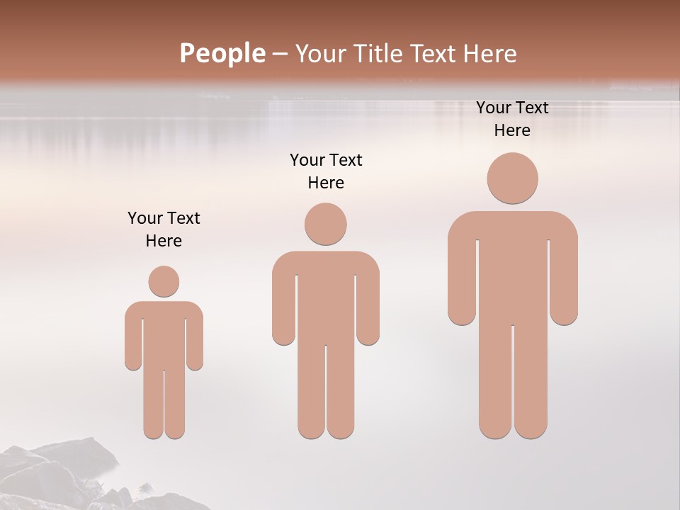 A Large Body Of Water Surrounded By Rocks PowerPoint Template