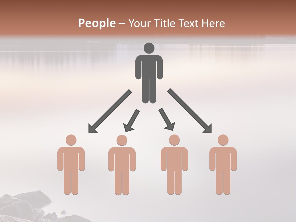 A Large Body Of Water Surrounded By Rocks PowerPoint Template