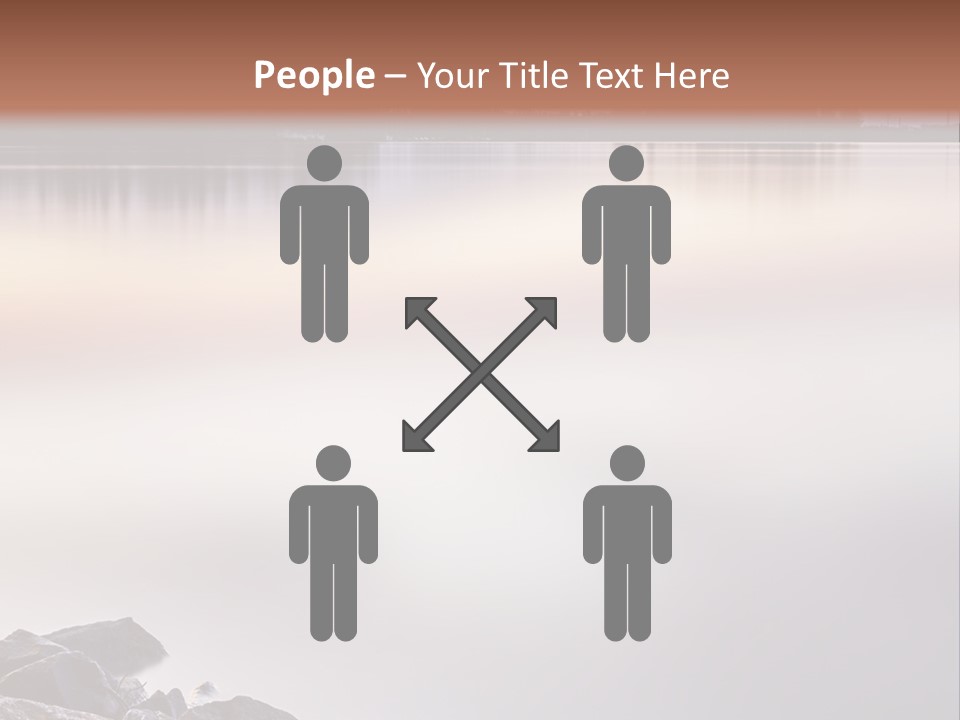 A Large Body Of Water Surrounded By Rocks PowerPoint Template