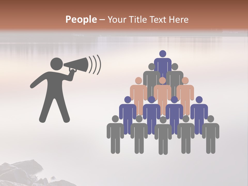 A Large Body Of Water Surrounded By Rocks PowerPoint Template