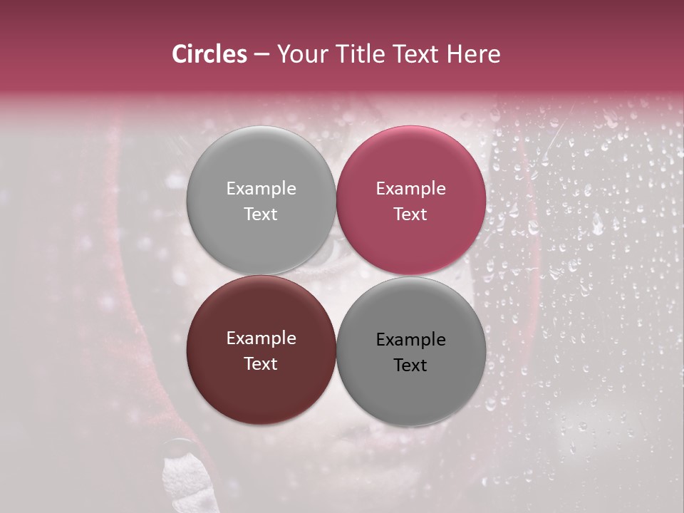 A Young Boy Looking Out Of A Window Covered In Snow PowerPoint Template