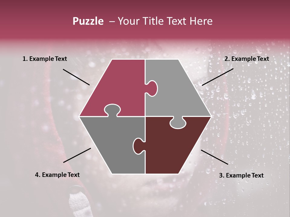 A Young Boy Looking Out Of A Window Covered In Snow PowerPoint Template