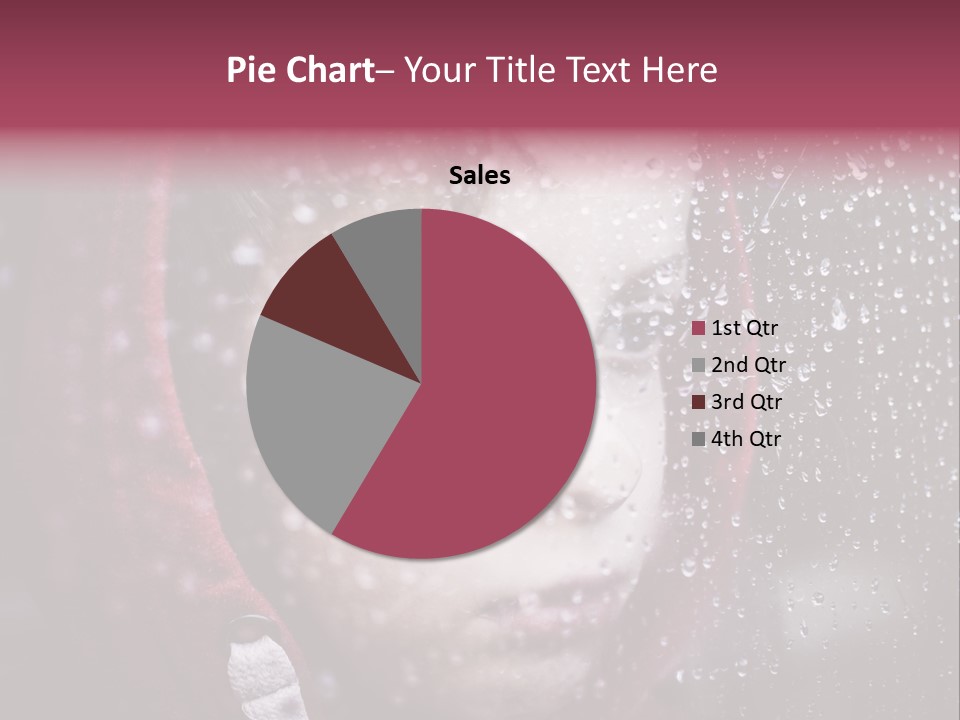 A Young Boy Looking Out Of A Window Covered In Snow PowerPoint Template