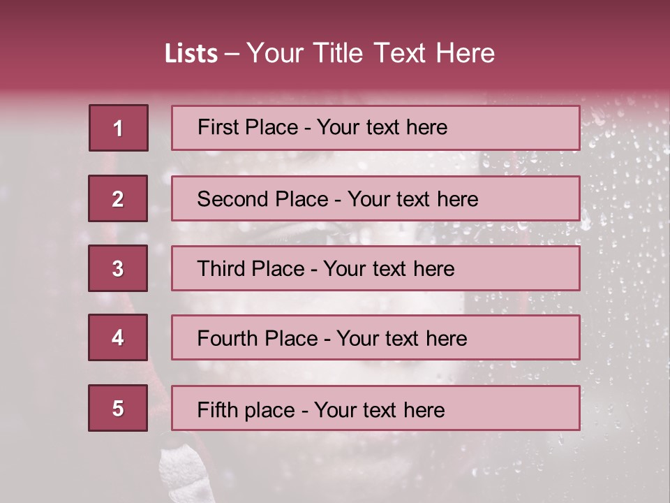 A Young Boy Looking Out Of A Window Covered In Snow PowerPoint Template