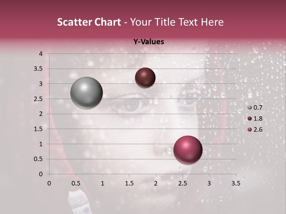 A Young Boy Looking Out Of A Window Covered In Snow PowerPoint Template