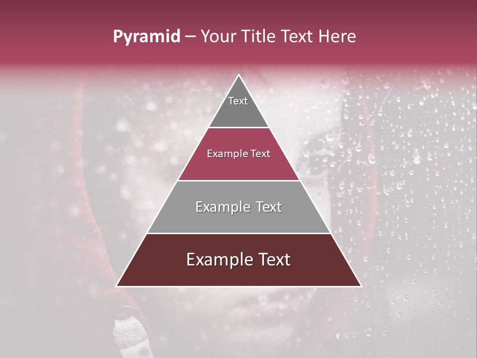 A Young Boy Looking Out Of A Window Covered In Snow PowerPoint Template