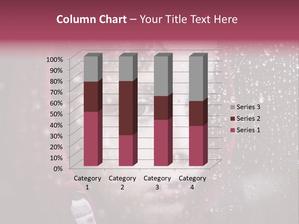 A Young Boy Looking Out Of A Window Covered In Snow PowerPoint Template