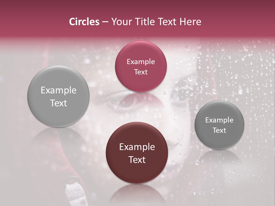 A Young Boy Looking Out Of A Window Covered In Snow PowerPoint Template