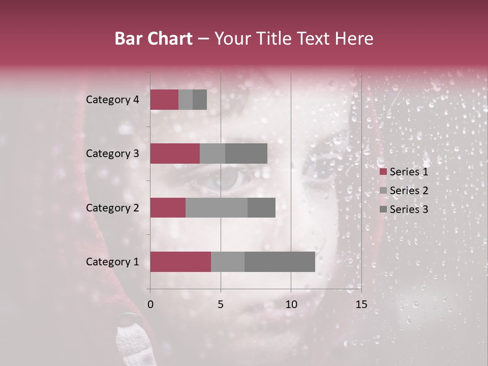 A Young Boy Looking Out Of A Window Covered In Snow PowerPoint Template