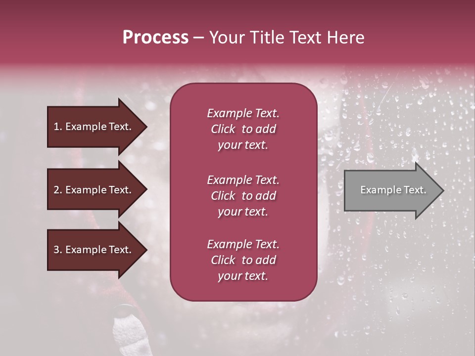 A Young Boy Looking Out Of A Window Covered In Snow PowerPoint Template