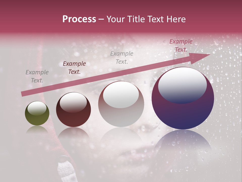 A Young Boy Looking Out Of A Window Covered In Snow PowerPoint Template