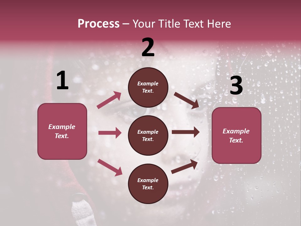 A Young Boy Looking Out Of A Window Covered In Snow PowerPoint Template