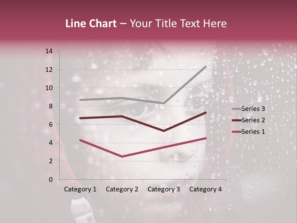 A Young Boy Looking Out Of A Window Covered In Snow PowerPoint Template