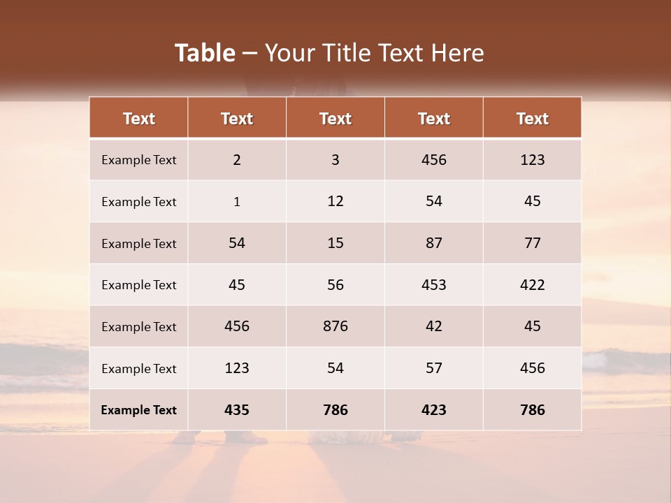 A Bride And Groom Kissing On The Beach At Sunset PowerPoint Template