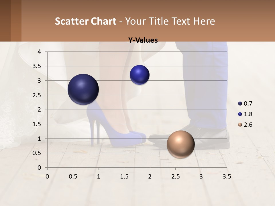 A Bride And Groom Standing Next To Each Other On A Wooden Floor PowerPoint Template