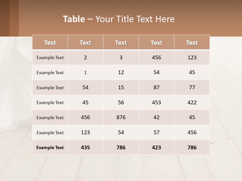 A Bride And Groom Standing Next To Each Other On A Wooden Floor PowerPoint Template