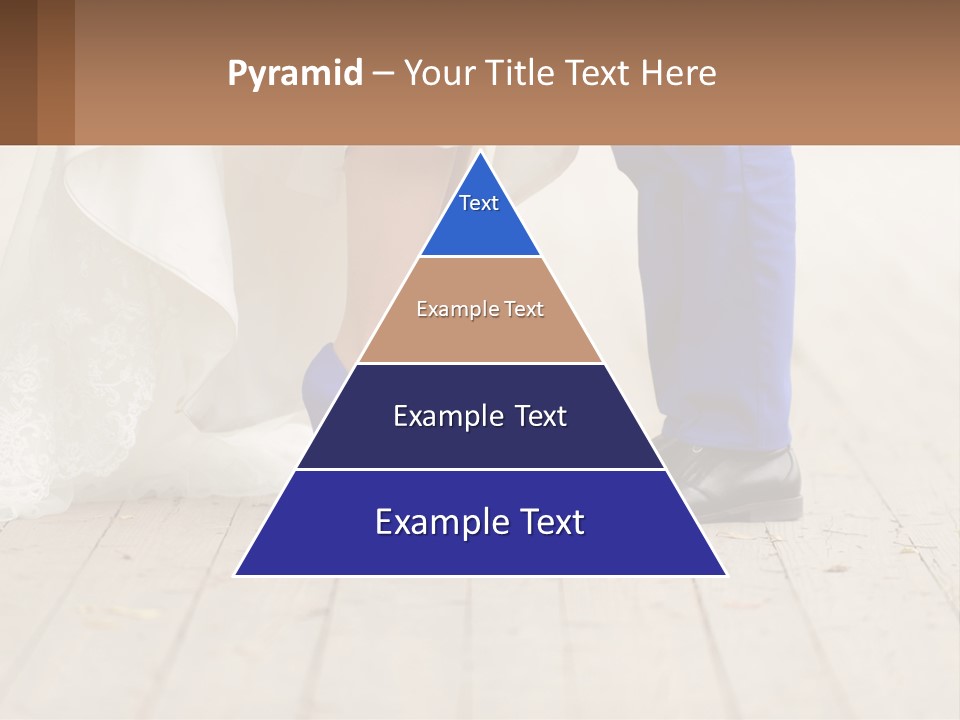 A Bride And Groom Standing Next To Each Other On A Wooden Floor PowerPoint Template