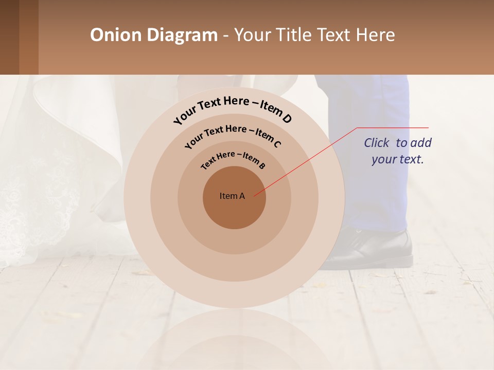 A Bride And Groom Standing Next To Each Other On A Wooden Floor PowerPoint Template