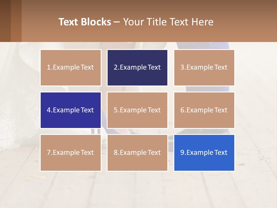 A Bride And Groom Standing Next To Each Other On A Wooden Floor PowerPoint Template