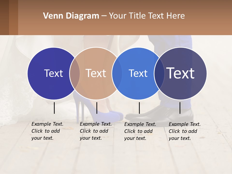 A Bride And Groom Standing Next To Each Other On A Wooden Floor PowerPoint Template