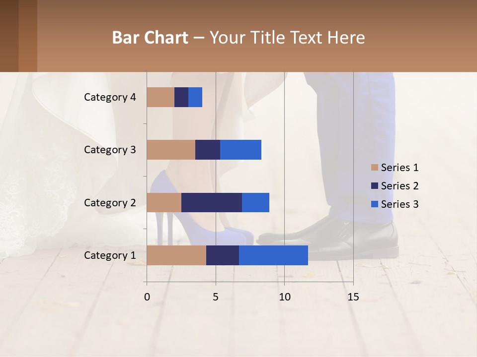 A Bride And Groom Standing Next To Each Other On A Wooden Floor PowerPoint Template