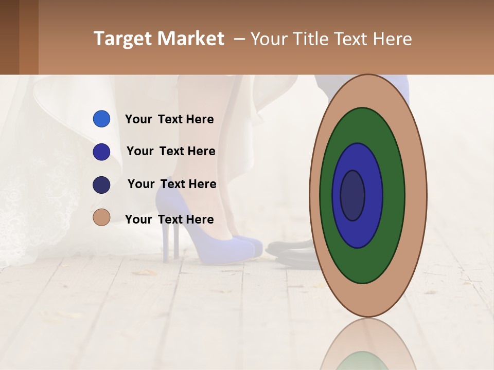 A Bride And Groom Standing Next To Each Other On A Wooden Floor PowerPoint Template