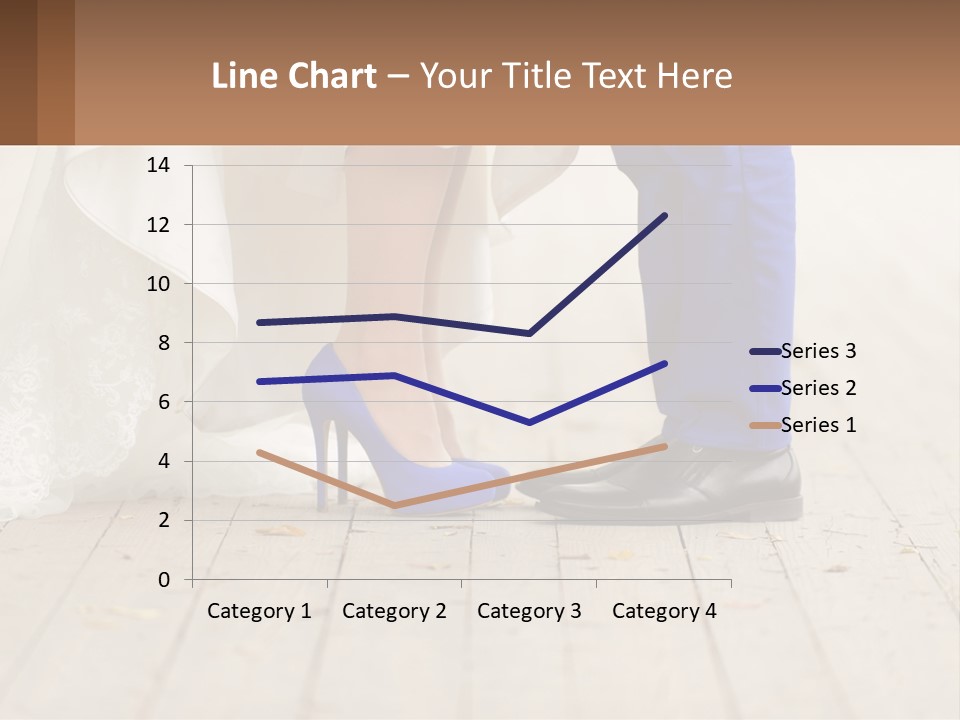A Bride And Groom Standing Next To Each Other On A Wooden Floor PowerPoint Template