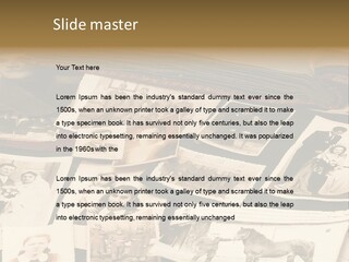 A Bunch Of Old Fashioned Photos On A Table PowerPoint Template