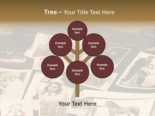 A Bunch Of Old Fashioned Photos On A Table PowerPoint Template