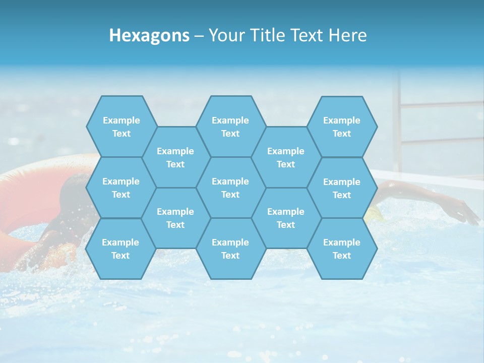 A Boy And A Girl Playing In A Swimming Pool PowerPoint Template