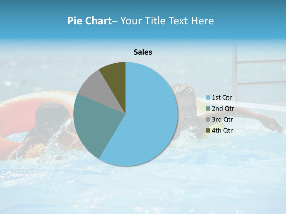 A Boy And A Girl Playing In A Swimming Pool PowerPoint Template